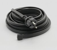 Black festoon cable 15 metre | Without lamp holders | With plug and end cap