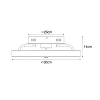 Ceiling fan Maddy black 50cm | Dimmable LED | With remote control