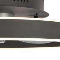 Ceiling fan Maddy black 50cm | Dimmable LED | With remote control