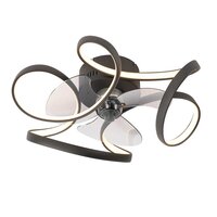 Ceiling fan Mandy black 55cm | Dimmable LED | With remote control