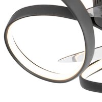 Ceiling fan Mandy black 55cm | Dimmable LED | With remote control