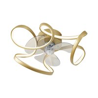 Ceiling fan Mandy brass 60cm | Dimmable LED | With remote control