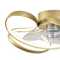 Ceiling fan Mandy brass 60cm | Dimmable LED | With remote control