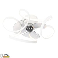 Ceiling fan Mandy white 55cm | Dimmable LED | With remote control