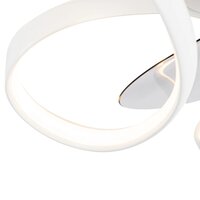 Ceiling fan Mandy white 55cm | Dimmable LED | With remote control