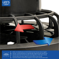 Ceiling light with fan black 38cm | Dimmable LED | With remote control