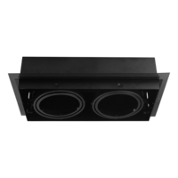 Led inbouw spot armatuur - 2x AR111 zwart | Trimless