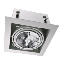 Led inbouw spot armatuur - 1x AR111 Wit | Verzonken
