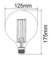 LED Globe Spiral E27 4W 2200K (G125) | Dimmable
