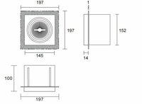 Led inbouw spot armatuur - 1x AR111 Wit | Trimless