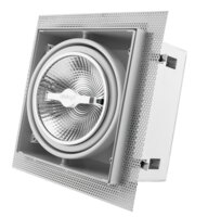 LED Einbau Spot Armatur - 1x AR111 Wei&szlig; | Trimless