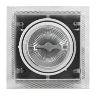 LED Einbau Spot Armatur - 1x AR111 Wei&szlig; | Trimless