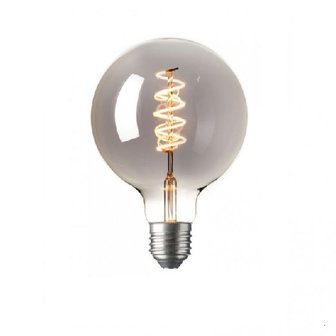 LED Kooldraadlamp Globe Curl Titanium  &Oslash;95mm E27 4W  Dimbaar