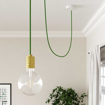 Strijkijzersnoer ThatsCreatief+ vlecht groen hanglamp