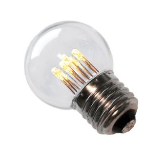 10 stuks LED Lamp E27 1W G45 Warm-wit 2700K - speciaal voor prikkabel
