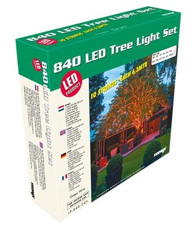 Boomverlichting grote set - 2x 63 meter met 420 lampen - Warm wit doos