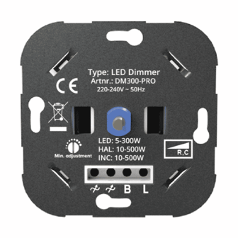 Universele LED Dimmer 0-300 Watt | Fase Afsnijding