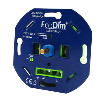 ECODIM.04 Led dimmer universeel 0-150W fase Afsnijding (RC) | Basic