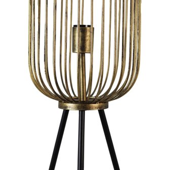 Vloerlamp - &oslash;30x120 - Goud/zwart - Metaal