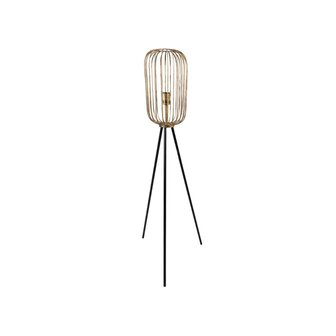 Vloerlamp - &oslash;30x120 - Goud/zwart - Metaal