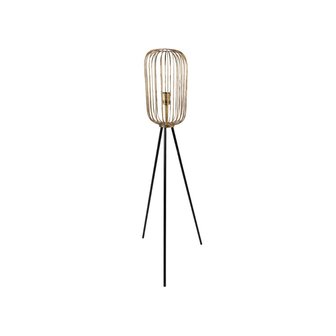 Vloerlamp - &oslash;40x150 - Goud/zwart - Metaal