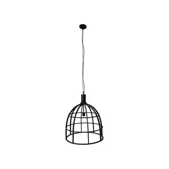 Hanglamp IRON &oslash;60x70 zwart metaal