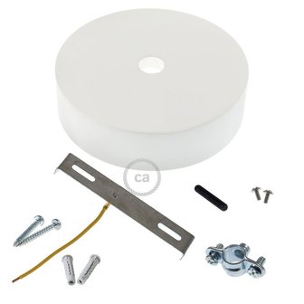 Houten plafondkap kit | voor Touwsnoer XL | Wit