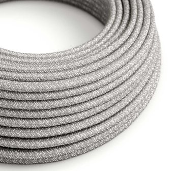 Strijkijzersnoer grijs - natuurlijk linnen | per 10 cm