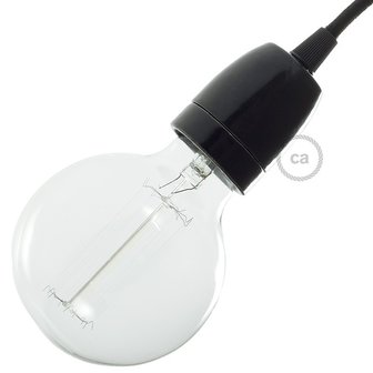 Lampfitting porselein Zwart | E27