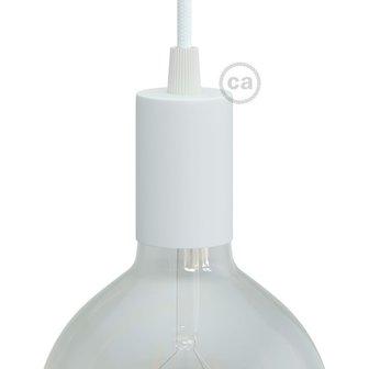 Lampfitting cilindrisch E27 | Wit (mat)