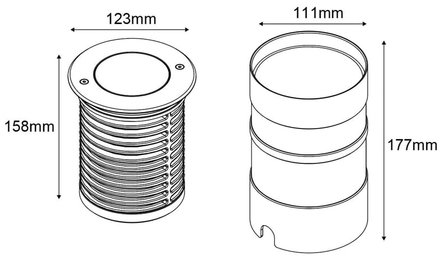 Grondspot 123mm richtbaar | 16W 3000K | Dimbaar