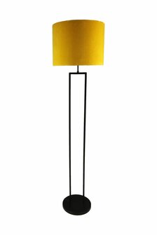 Staande vloerlamp Zwart - 150 cm - Metaal 