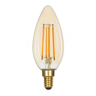 LED Filament Kaarslamp E14 4W 2200k GOLD