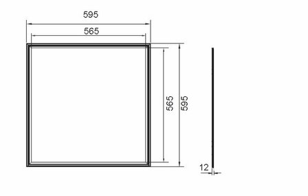 LED Paneel 60x60cm 45W 3000K - Witte Rand