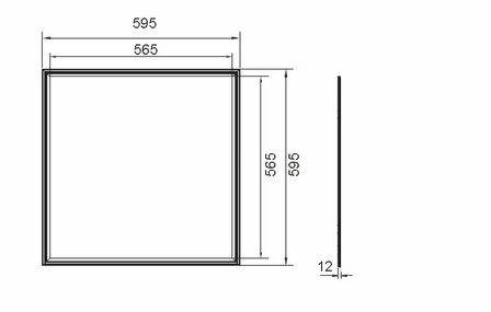 LED Paneel 60x60cm 45W 4000K - Aluminium Rand