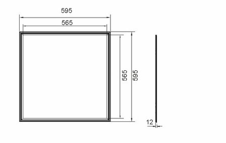 LED Paneel 60x60cm 45W 3000K - Aluminium Rand