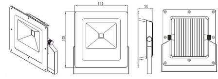 LED Slim Floodlight 10Watt 4000K (IP65)