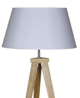 Staande Lamp Bamboe Driepoot 144cm Ingezoomd