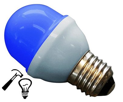 LED Lamp Deco Kleine Bol 1W G45 Blauw Extra Sterk