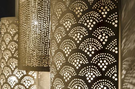 Wandlamp Cylinder Fan Large Silver Detail Zenza