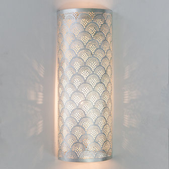 Wandlamp Cylinder Fan Large Silver Zenza