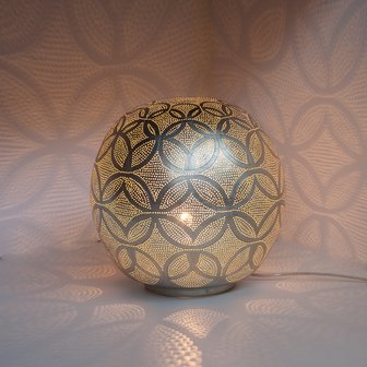Ball Circles Medium Silver Zenza Tafellamp