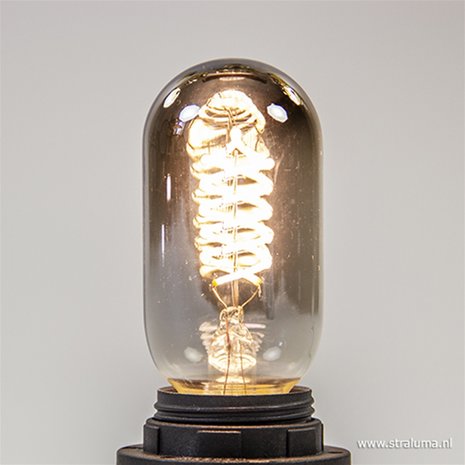 LED Kooldraadlamp Curl Titanium T45  Ø45mm E27 4W  Dimbaar