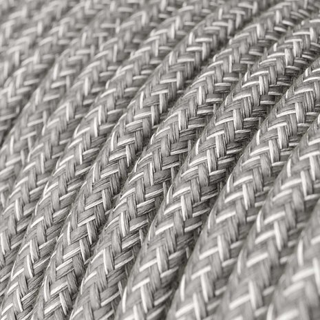 Strijkijzersnoer grijs - natuurlijk linnen | per 10 cm