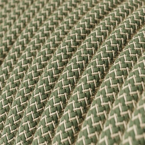 Strijkijzersnoer Thijmgroen (zigzag) - linnen / katoen | 10cm