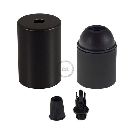 Lampfitting cilindrisch E27 | Zwart