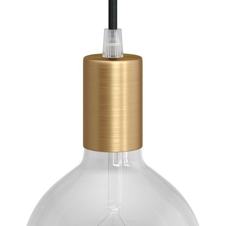 Lampfitting cilindrisch E27 | geborsteld Goud