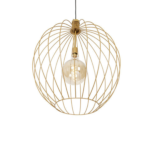 Design hanglamp goud 70 cm - Wire Dos