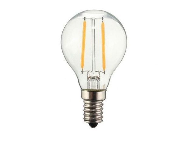 LED Filament kleine bol E14 2W 2200K Helder (G45)