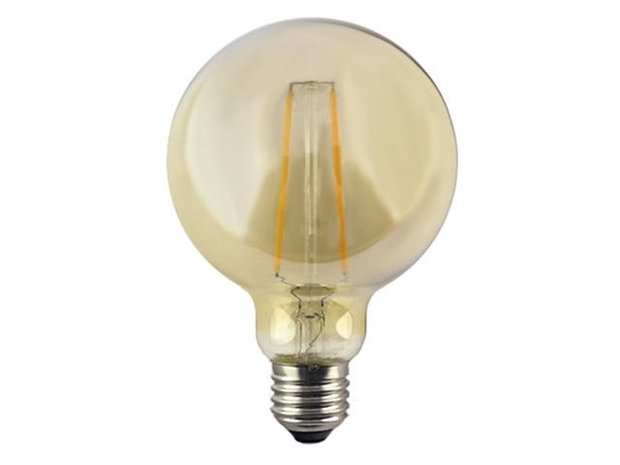 LED globe bol E27 2W 2200K GOUD (G95)